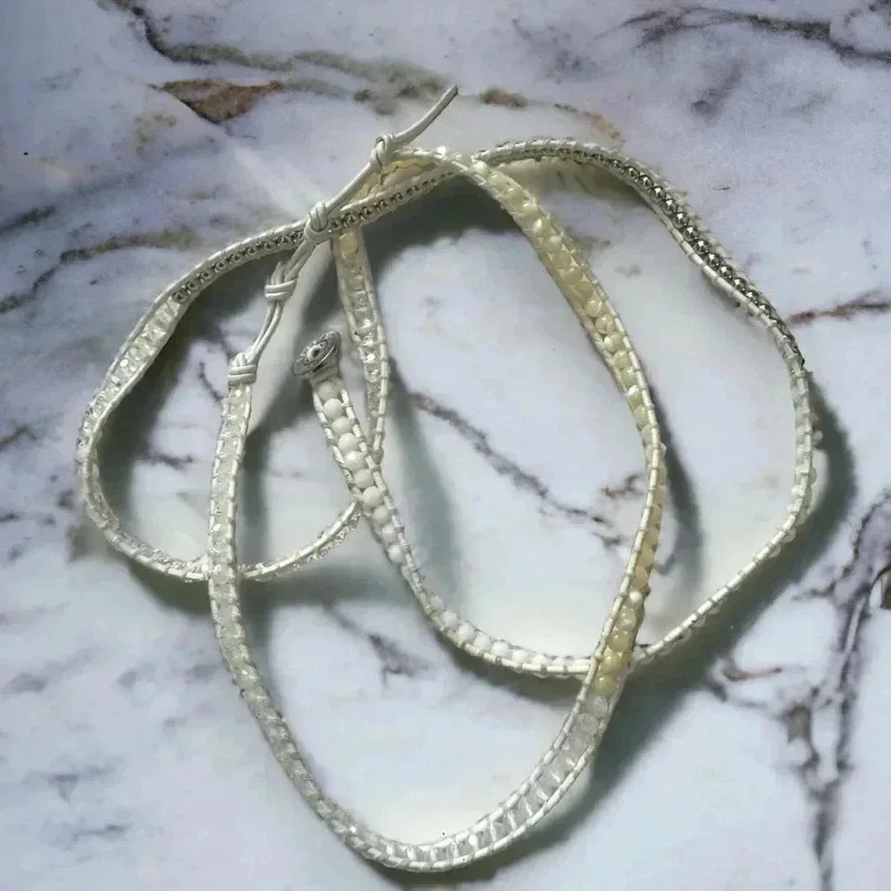 Victoria Emerson beaded gemstone  wrap bracelet
